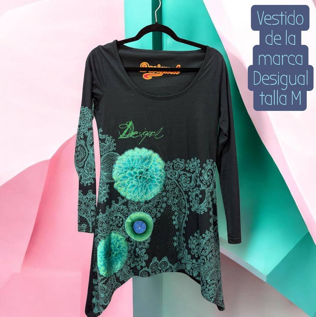 VESTIDO MARCA DESIGUAL ( TALLA M )