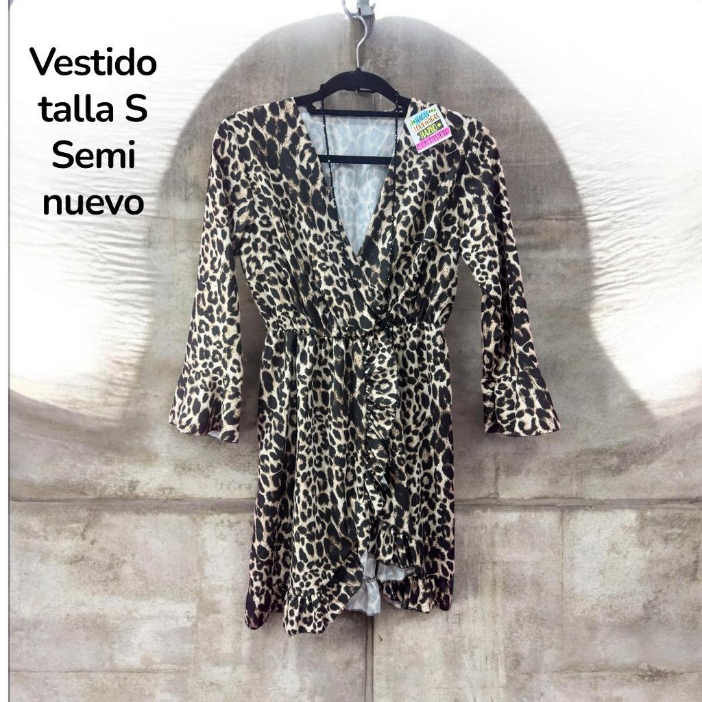 VESTIDO ANIMAL PRINT (Talla S)