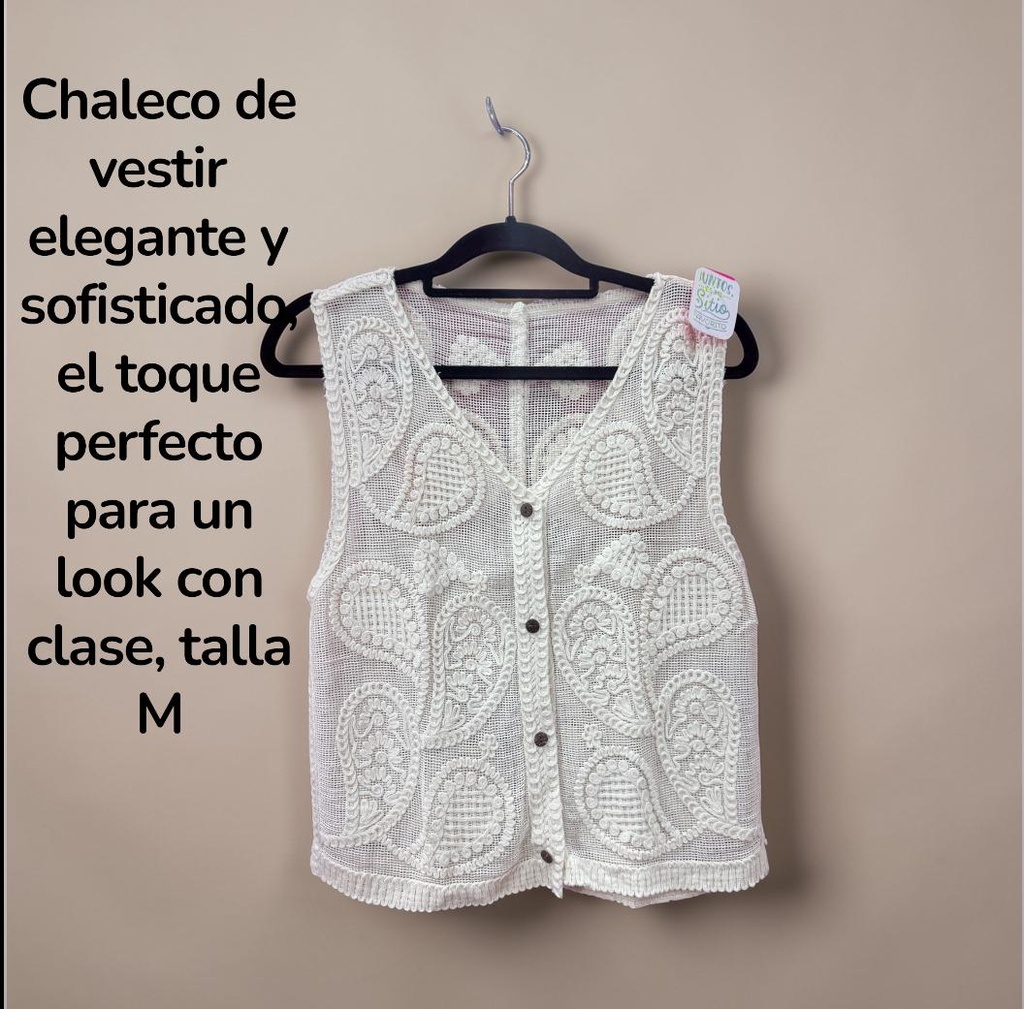 Chaleco que dice buen tiempo" talla M en perfecto estado 