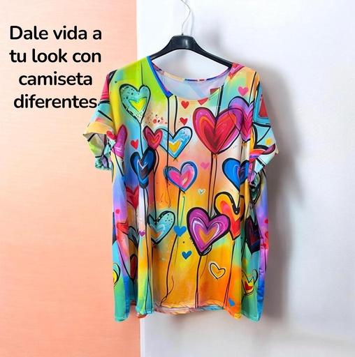 Camisetas que enamoran, talla grande