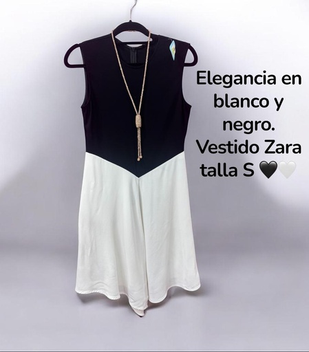 VESTIDO DE DOS COLORES ZARA (TALLA S)